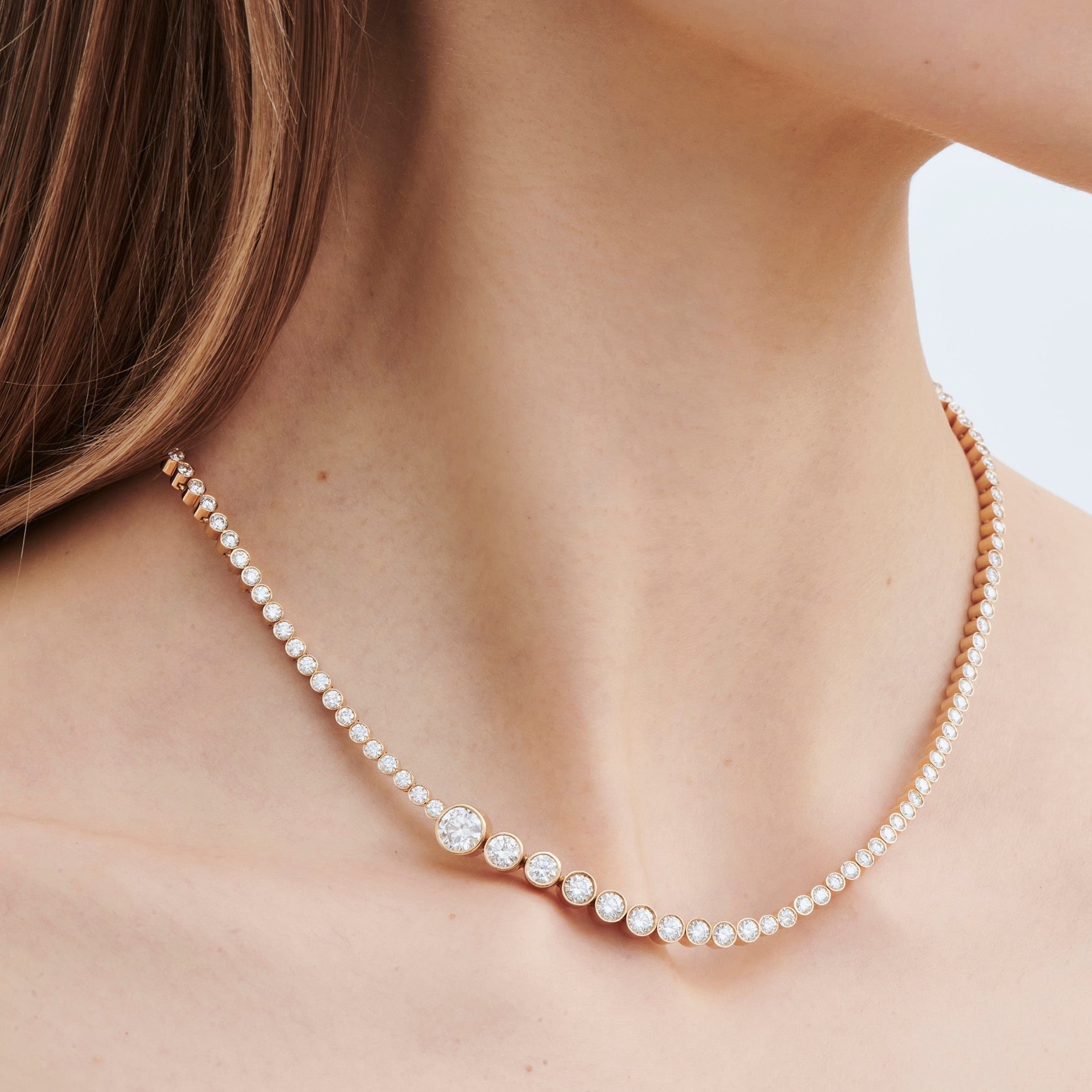 Sapphire & Diamond V Necklace – Five Star Jewelry Brokers